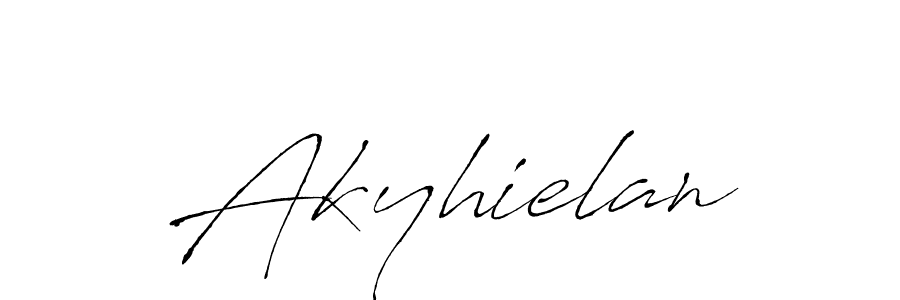 Design your own signature with our free online signature maker. With this signature software, you can create a handwritten (Antro_Vectra) signature for name Akyhielan. Akyhielan signature style 6 images and pictures png