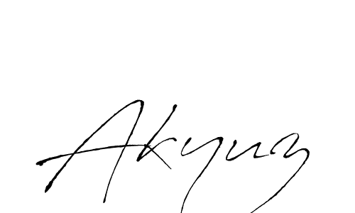 How to make Akyuz name signature. Use Antro_Vectra style for creating short signs online. This is the latest handwritten sign. Akyuz signature style 6 images and pictures png