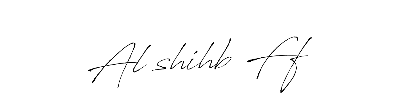 How to make Al•shihb Ff name signature. Use Antro_Vectra style for creating short signs online. This is the latest handwritten sign. Al•shihb Ff signature style 6 images and pictures png