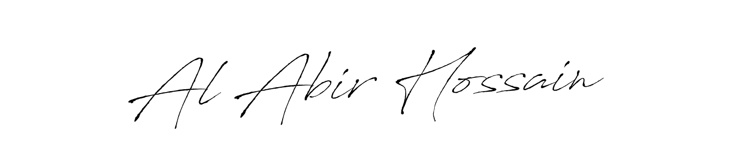 The best way (Antro_Vectra) to make a short signature is to pick only two or three words in your name. The name Al Abir Hossain include a total of six letters. For converting this name. Al Abir Hossain signature style 6 images and pictures png