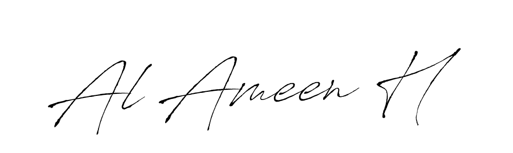 Use a signature maker to create a handwritten signature online. With this signature software, you can design (Antro_Vectra) your own signature for name Al Ameen H. Al Ameen H signature style 6 images and pictures png