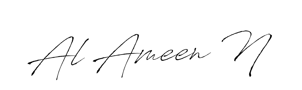 How to make Al Ameen N signature? Antro_Vectra is a professional autograph style. Create handwritten signature for Al Ameen N name. Al Ameen N signature style 6 images and pictures png