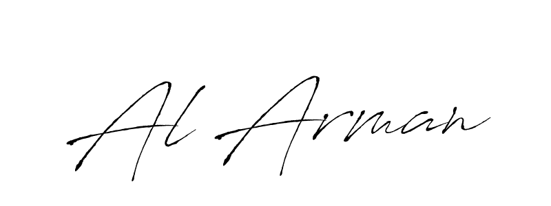 Design your own signature with our free online signature maker. With this signature software, you can create a handwritten (Antro_Vectra) signature for name Al Arman. Al Arman signature style 6 images and pictures png
