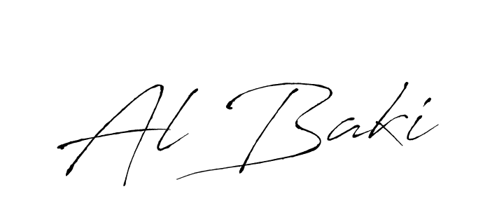 Use a signature maker to create a handwritten signature online. With this signature software, you can design (Antro_Vectra) your own signature for name Al Baki. Al Baki signature style 6 images and pictures png