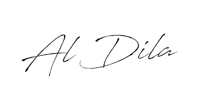 Make a beautiful signature design for name Al Dila. With this signature (Antro_Vectra) style, you can create a handwritten signature for free. Al Dila signature style 6 images and pictures png