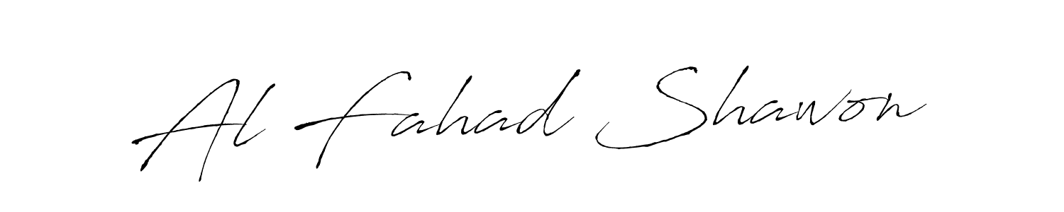 How to make Al Fahad Shawon name signature. Use Antro_Vectra style for creating short signs online. This is the latest handwritten sign. Al Fahad Shawon signature style 6 images and pictures png