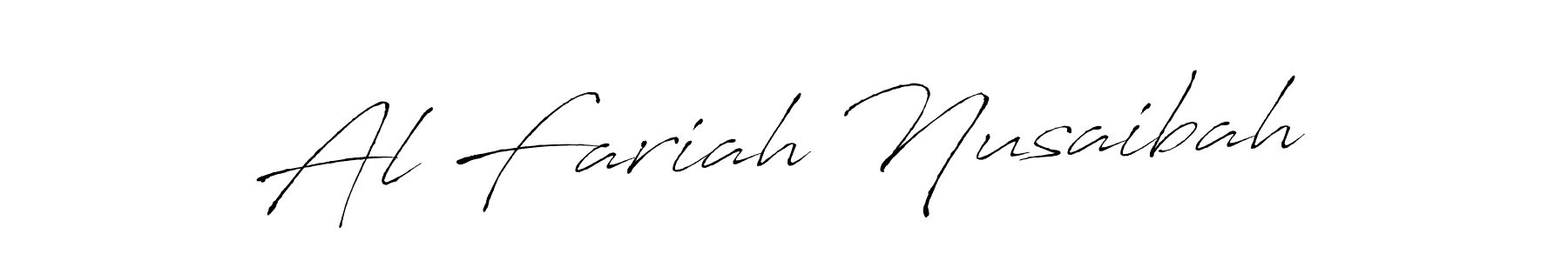 Create a beautiful signature design for name Al Fariah Nusaibah. With this signature (Antro_Vectra) fonts, you can make a handwritten signature for free. Al Fariah Nusaibah signature style 6 images and pictures png