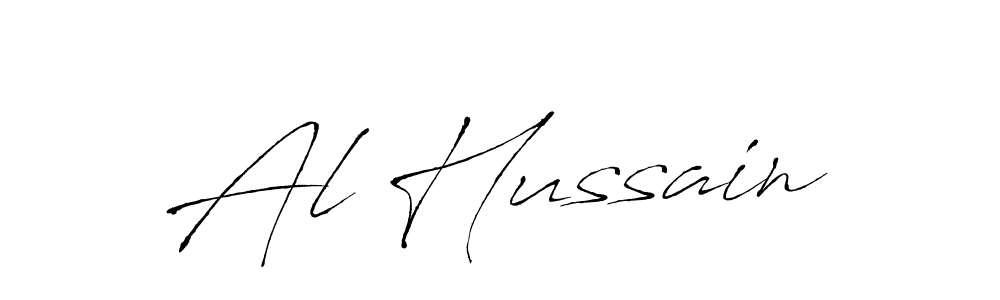 Create a beautiful signature design for name Al Hussain. With this signature (Antro_Vectra) fonts, you can make a handwritten signature for free. Al Hussain signature style 6 images and pictures png