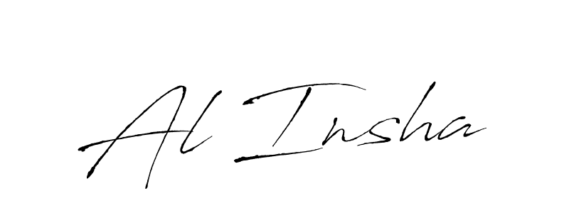 Design your own signature with our free online signature maker. With this signature software, you can create a handwritten (Antro_Vectra) signature for name Al Insha. Al Insha signature style 6 images and pictures png