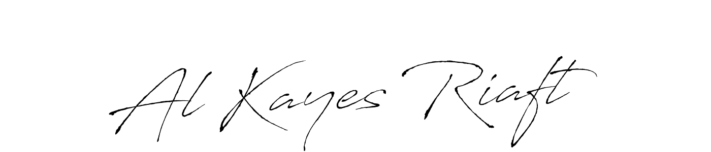 Design your own signature with our free online signature maker. With this signature software, you can create a handwritten (Antro_Vectra) signature for name Al Kayes Riaft. Al Kayes Riaft signature style 6 images and pictures png