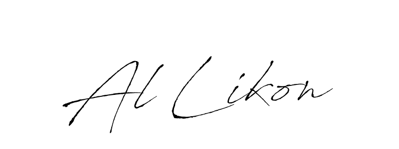 Make a beautiful signature design for name Al Likon. With this signature (Antro_Vectra) style, you can create a handwritten signature for free. Al Likon signature style 6 images and pictures png