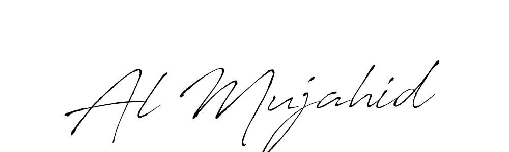 The best way (Antro_Vectra) to make a short signature is to pick only two or three words in your name. The name Al Mujahid include a total of six letters. For converting this name. Al Mujahid signature style 6 images and pictures png