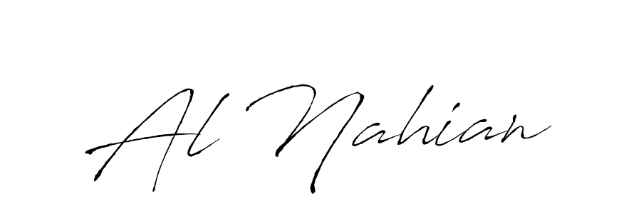 Design your own signature with our free online signature maker. With this signature software, you can create a handwritten (Antro_Vectra) signature for name Al Nahian. Al Nahian signature style 6 images and pictures png
