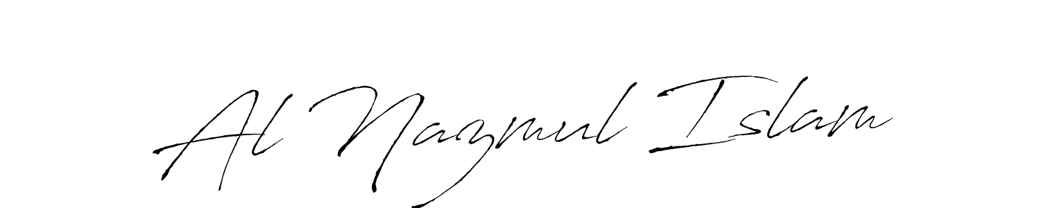 How to make Al Nazmul Islam name signature. Use Antro_Vectra style for creating short signs online. This is the latest handwritten sign. Al Nazmul Islam signature style 6 images and pictures png