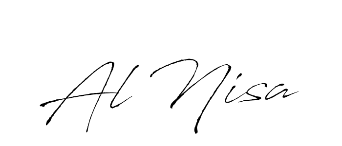 Also we have Al Nisa name is the best signature style. Create professional handwritten signature collection using Antro_Vectra autograph style. Al Nisa signature style 6 images and pictures png