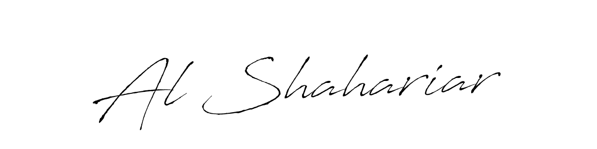 Make a beautiful signature design for name Al Shahariar. With this signature (Antro_Vectra) style, you can create a handwritten signature for free. Al Shahariar signature style 6 images and pictures png