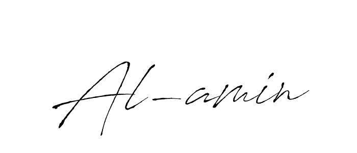 Design your own signature with our free online signature maker. With this signature software, you can create a handwritten (Antro_Vectra) signature for name Al-amin. Al-amin signature style 6 images and pictures png
