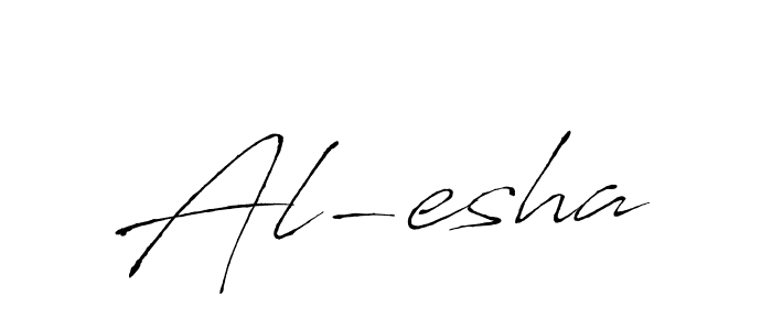 Create a beautiful signature design for name Al-esha. With this signature (Antro_Vectra) fonts, you can make a handwritten signature for free. Al-esha signature style 6 images and pictures png