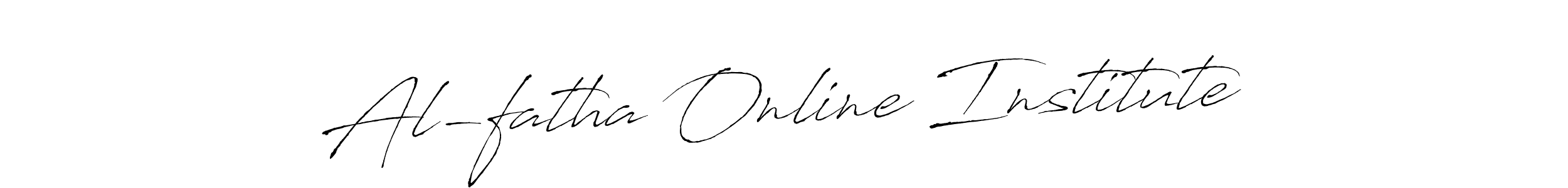 How to make Al-fatha Online Institute signature? Antro_Vectra is a professional autograph style. Create handwritten signature for Al-fatha Online Institute name. Al-fatha Online Institute signature style 6 images and pictures png