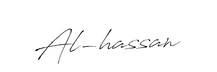 Make a beautiful signature design for name Al-hassan. With this signature (Antro_Vectra) style, you can create a handwritten signature for free. Al-hassan signature style 6 images and pictures png