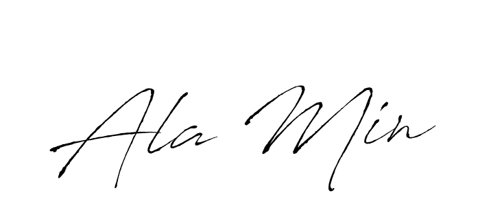 How to make Ala Min signature? Antro_Vectra is a professional autograph style. Create handwritten signature for Ala Min name. Ala Min signature style 6 images and pictures png