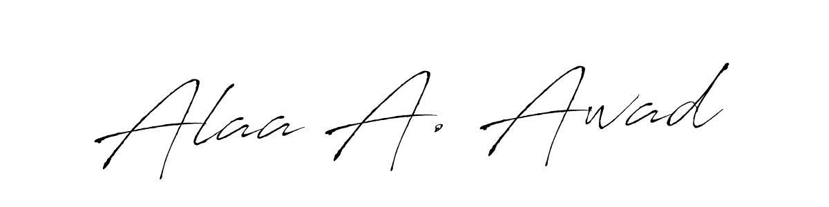 Also You can easily find your signature by using the search form. We will create Alaa A. Awad name handwritten signature images for you free of cost using Antro_Vectra sign style. Alaa A. Awad signature style 6 images and pictures png