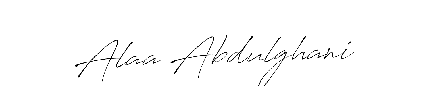 How to make Alaa Abdulghani signature? Antro_Vectra is a professional autograph style. Create handwritten signature for Alaa Abdulghani name. Alaa Abdulghani signature style 6 images and pictures png