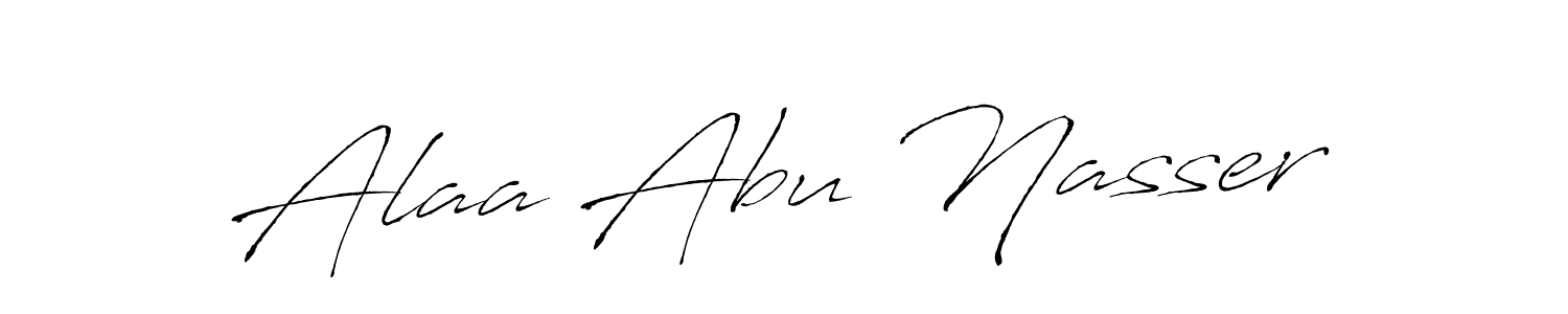 Similarly Antro_Vectra is the best handwritten signature design. Signature creator online .You can use it as an online autograph creator for name Alaa Abu Nasser. Alaa Abu Nasser signature style 6 images and pictures png