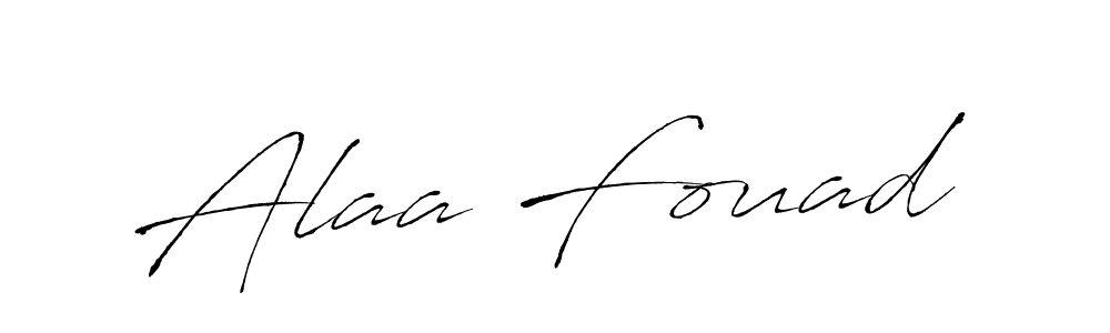 How to make Alaa Fouad name signature. Use Antro_Vectra style for creating short signs online. This is the latest handwritten sign. Alaa Fouad signature style 6 images and pictures png