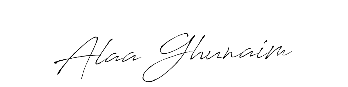 if you are searching for the best signature style for your name Alaa Ghunaim. so please give up your signature search. here we have designed multiple signature styles  using Antro_Vectra. Alaa Ghunaim signature style 6 images and pictures png