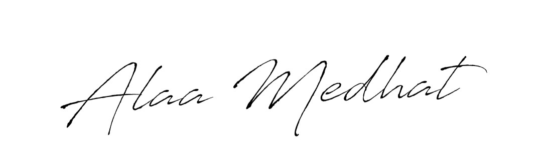 Also You can easily find your signature by using the search form. We will create Alaa Medhat name handwritten signature images for you free of cost using Antro_Vectra sign style. Alaa Medhat signature style 6 images and pictures png