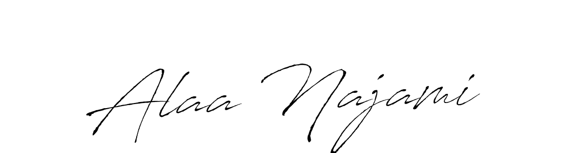 How to make Alaa Najami signature? Antro_Vectra is a professional autograph style. Create handwritten signature for Alaa Najami name. Alaa Najami signature style 6 images and pictures png