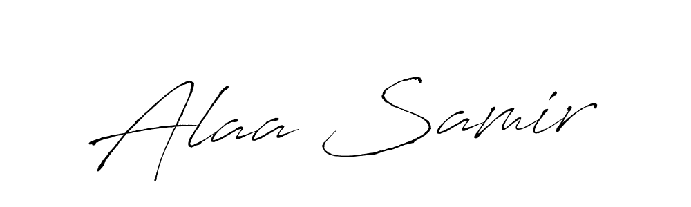 Design your own signature with our free online signature maker. With this signature software, you can create a handwritten (Antro_Vectra) signature for name Alaa Samir. Alaa Samir signature style 6 images and pictures png