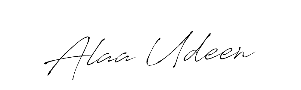 Design your own signature with our free online signature maker. With this signature software, you can create a handwritten (Antro_Vectra) signature for name Alaa Udeen. Alaa Udeen signature style 6 images and pictures png