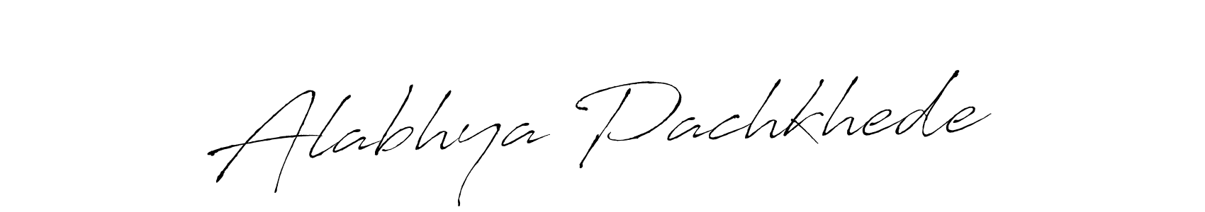 Make a beautiful signature design for name Alabhya Pachkhede. With this signature (Antro_Vectra) style, you can create a handwritten signature for free. Alabhya Pachkhede signature style 6 images and pictures png