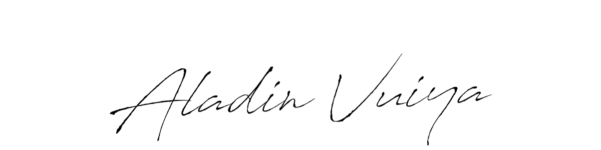 Design your own signature with our free online signature maker. With this signature software, you can create a handwritten (Antro_Vectra) signature for name Aladin Vuiya. Aladin Vuiya signature style 6 images and pictures png