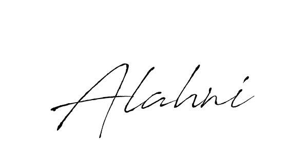 How to make Alahni name signature. Use Antro_Vectra style for creating short signs online. This is the latest handwritten sign. Alahni signature style 6 images and pictures png