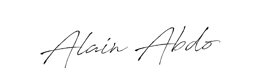 Alain Abdo stylish signature style. Best Handwritten Sign (Antro_Vectra) for my name. Handwritten Signature Collection Ideas for my name Alain Abdo. Alain Abdo signature style 6 images and pictures png