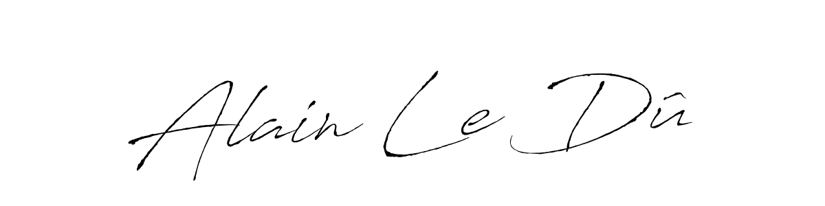 How to make Alain Le Dû name signature. Use Antro_Vectra style for creating short signs online. This is the latest handwritten sign. Alain Le Dû signature style 6 images and pictures png