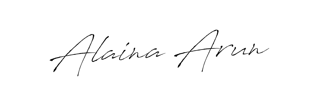 Here are the top 10 professional signature styles for the name Alaina Arun. These are the best autograph styles you can use for your name. Alaina Arun signature style 6 images and pictures png