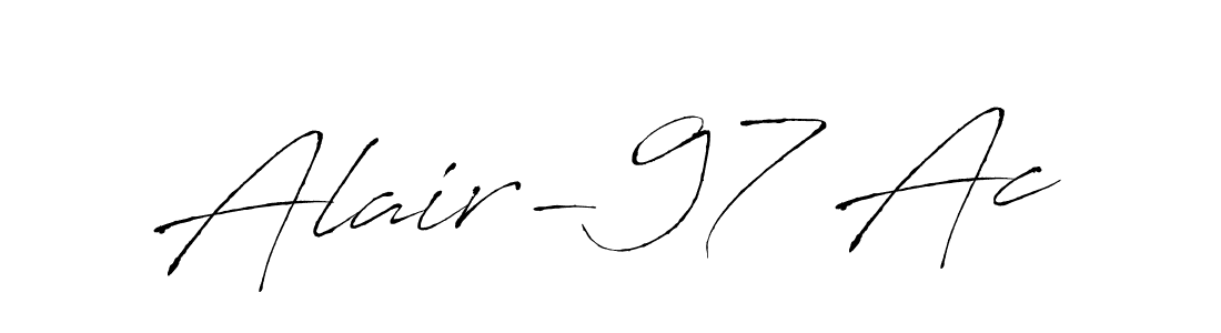 How to make Alair-97 Ac name signature. Use Antro_Vectra style for creating short signs online. This is the latest handwritten sign. Alair-97 Ac signature style 6 images and pictures png