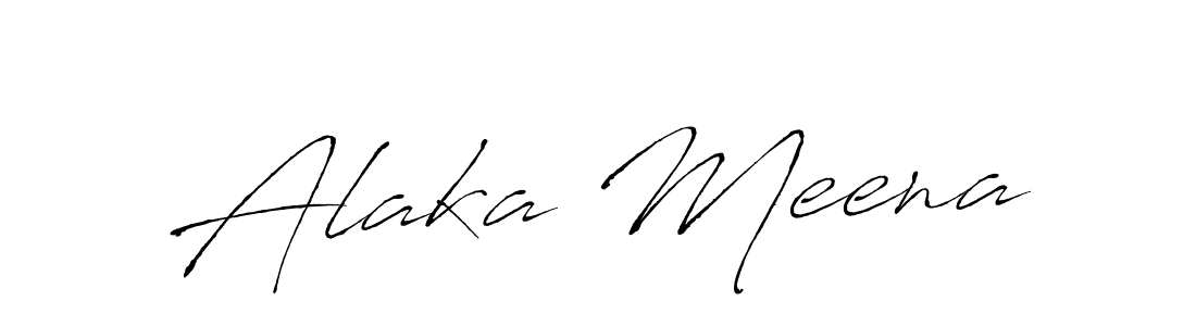 Create a beautiful signature design for name Alaka Meena. With this signature (Antro_Vectra) fonts, you can make a handwritten signature for free. Alaka Meena signature style 6 images and pictures png