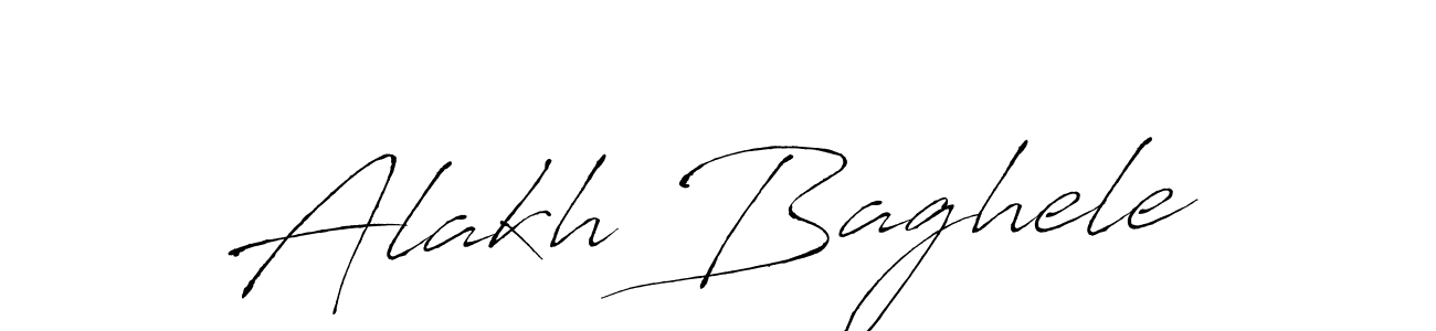 How to make Alakh Baghele name signature. Use Antro_Vectra style for creating short signs online. This is the latest handwritten sign. Alakh Baghele signature style 6 images and pictures png