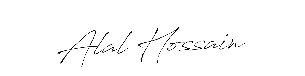 Create a beautiful signature design for name Alal Hossain. With this signature (Antro_Vectra) fonts, you can make a handwritten signature for free. Alal Hossain signature style 6 images and pictures png