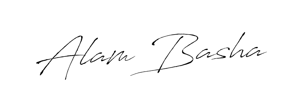 Use a signature maker to create a handwritten signature online. With this signature software, you can design (Antro_Vectra) your own signature for name Alam Basha. Alam Basha signature style 6 images and pictures png