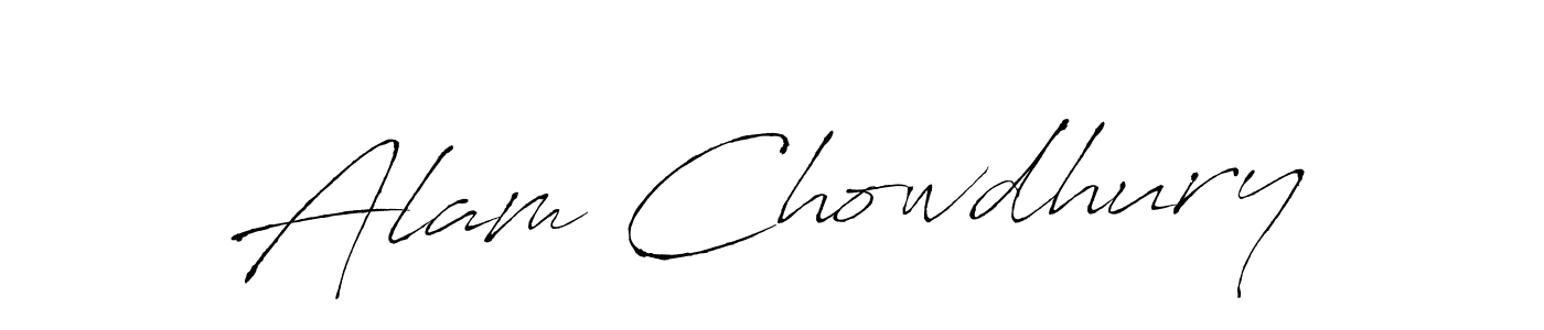 Create a beautiful signature design for name Alam Chowdhury. With this signature (Antro_Vectra) fonts, you can make a handwritten signature for free. Alam Chowdhury signature style 6 images and pictures png