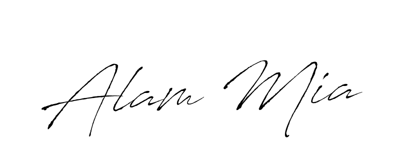 You should practise on your own different ways (Antro_Vectra) to write your name (Alam Mia) in signature. don't let someone else do it for you. Alam Mia signature style 6 images and pictures png