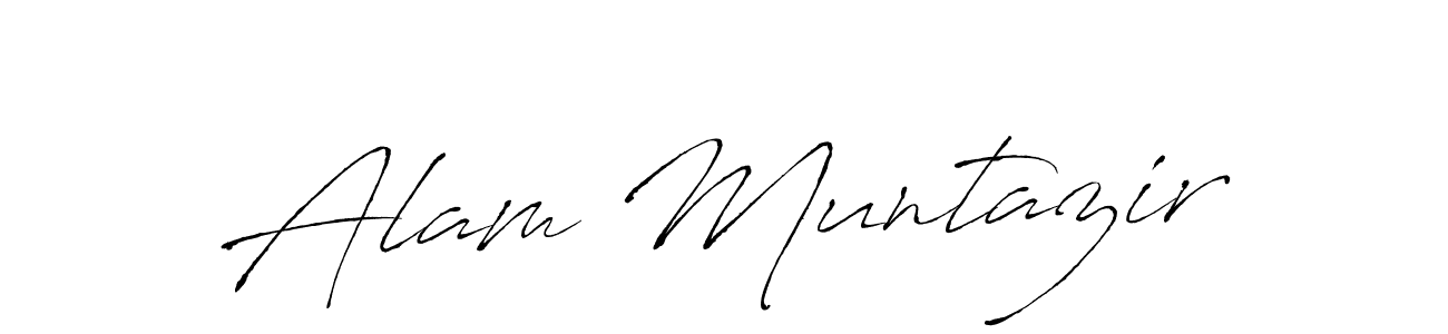 Also You can easily find your signature by using the search form. We will create Alam Muntazir name handwritten signature images for you free of cost using Antro_Vectra sign style. Alam Muntazir signature style 6 images and pictures png