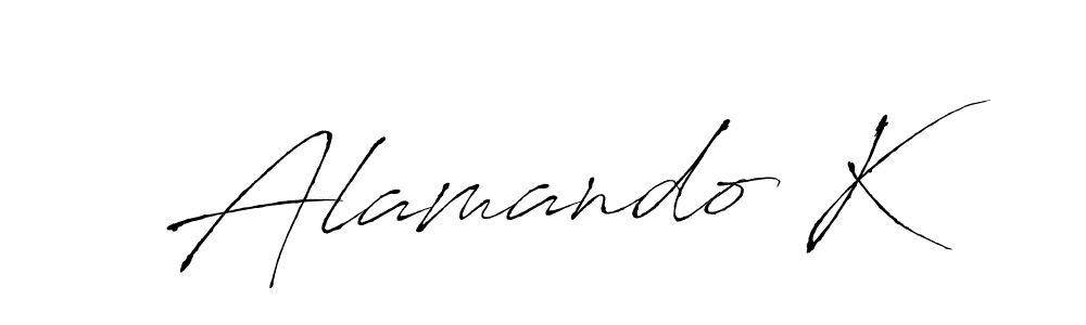 Use a signature maker to create a handwritten signature online. With this signature software, you can design (Antro_Vectra) your own signature for name Alamando K. Alamando K signature style 6 images and pictures png