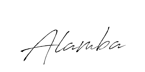 Alamba stylish signature style. Best Handwritten Sign (Antro_Vectra) for my name. Handwritten Signature Collection Ideas for my name Alamba. Alamba signature style 6 images and pictures png